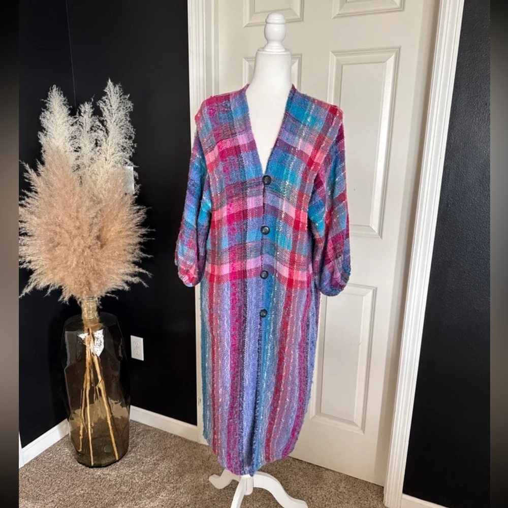 Vintage Elizabeth Jenkins Fiber Artist Handwoven Jacket Duster One Size
